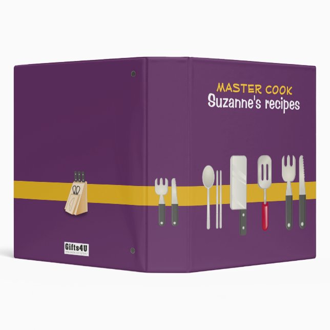 MASTER COOK with your name Binder (Background)