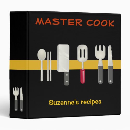 MASTER COOK  your name 3 Ring Binder