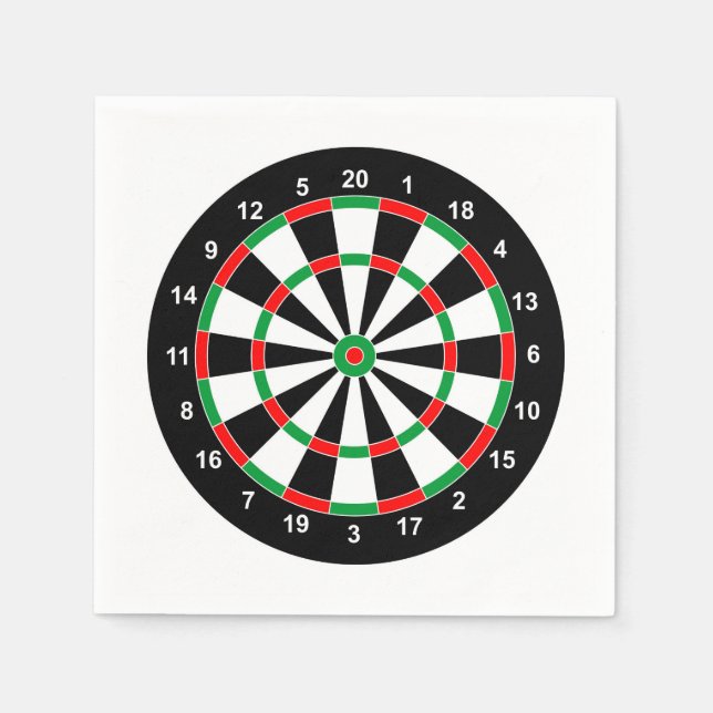 Master Darts Board Basic Round Target Classic game Napkins (Front)