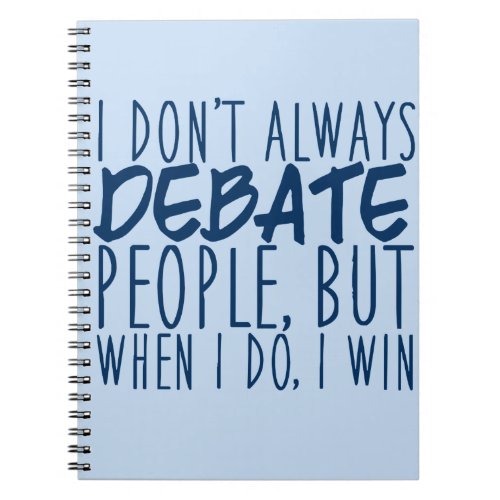 Master Debater Funny Speech and Debate Team Notebook