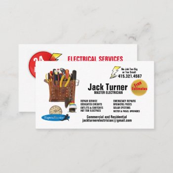 Master Electrician  Business Card by ArtzDizigns at Zazzle