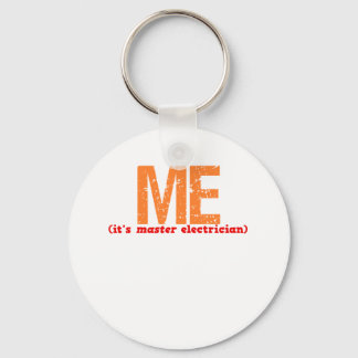 Master Electrician Description Keychain