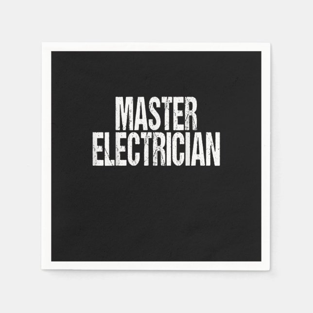 Master Electrician Event Equipment Setup Team Napkins (Front)