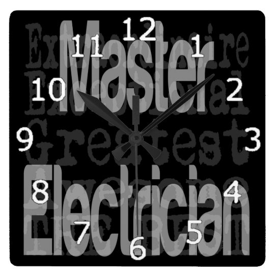 Master Electrician Extraordinaire Square Wall Clock