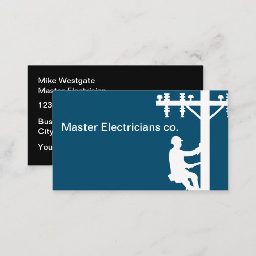 Master Electrician Service Double Side Business Card