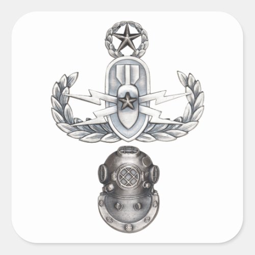 Master EOD 2nd Class Diver Square Sticker