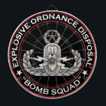 Master EOD Bomb Squad Dartboard<br><div class="desc">Original photo of a Master EOD badge with Bomb Squad text</div>