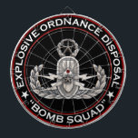Master EOD Bomb Squad Dartboard<br><div class="desc">Original photo of a Master EOD badge with Bomb Squad text</div>