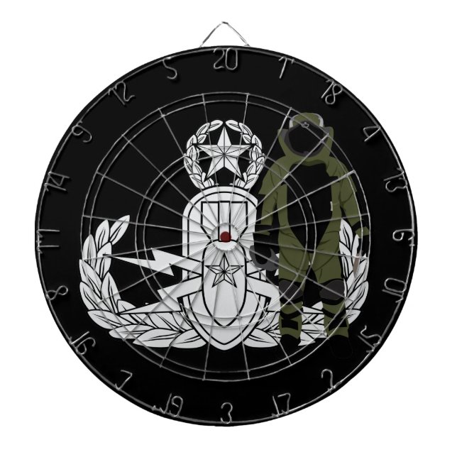Master EOD Bomb Suit Dartboard With Darts (Front)