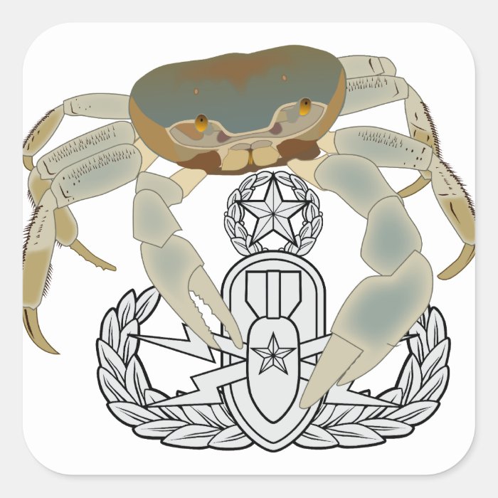 Master EOD Crab Square Sticker