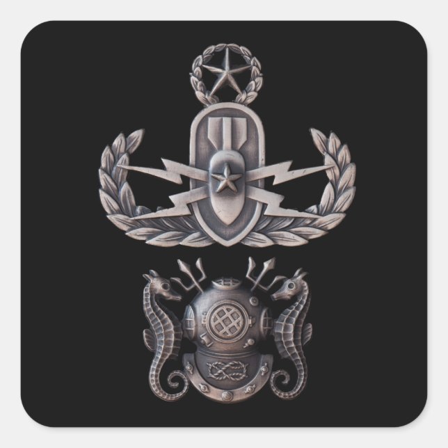 Master EOD Master Diver Square Sticker (Front)