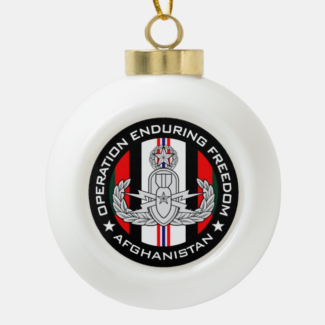Master EOD OEF Ceramic Ball Christmas Ornament (Front)