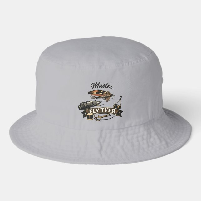 Master Fly Tyer fly fishing  Bucket Hat (Front)