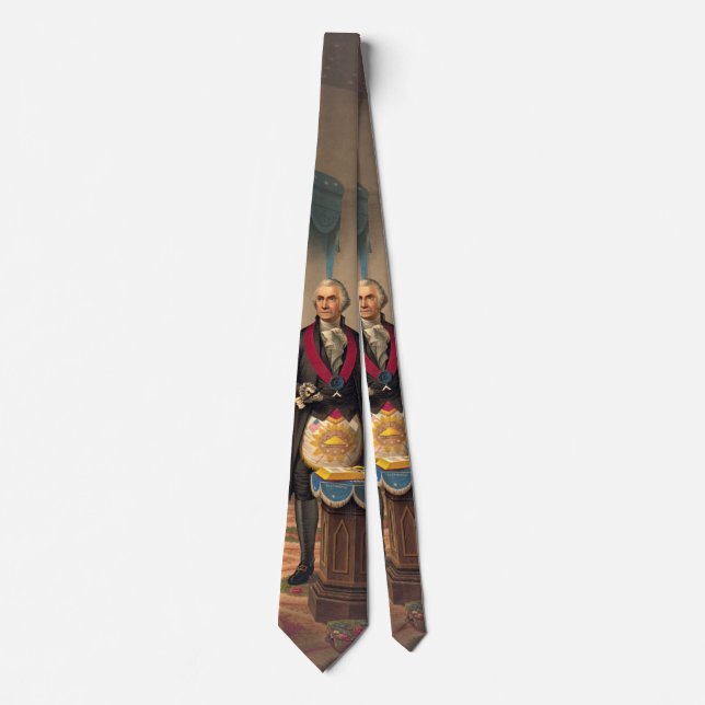 Master Freemason Washington 1870 Neck Tie (Front)