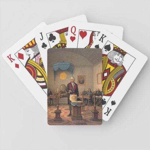 Master Freemason Washington 1870 Poker Cards