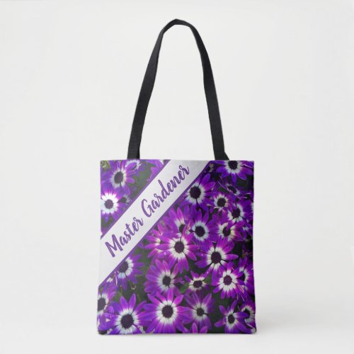 Master Gardener Bright Purple Flower Vivid Floral Tote Bag