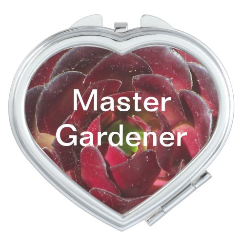 Master Gardener Coastal Plant Photo Red Succulent  Compact Mirror