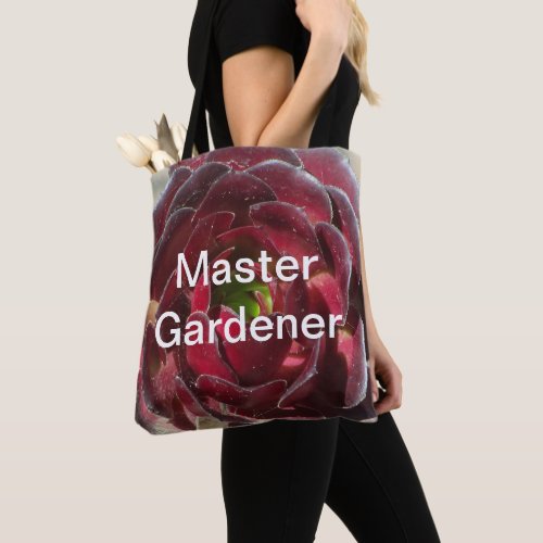 Master Gardener Coastal Plant Photo Red Succulent  Tote Bag