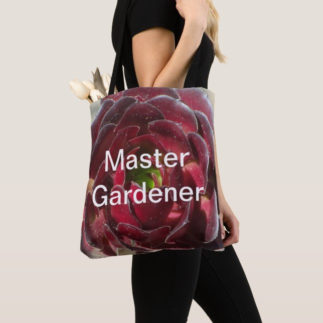 Master Gardener Coastal Plant Photo Red Succulent  Tote Bag (Close Up)