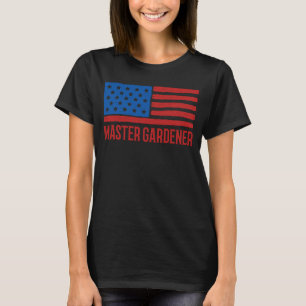 Master Gardener Distressed Grunge American Flag US T-Shirt