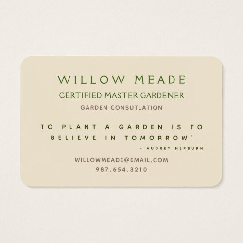 MASTER GARDENER Flower and Honeybees Business Card