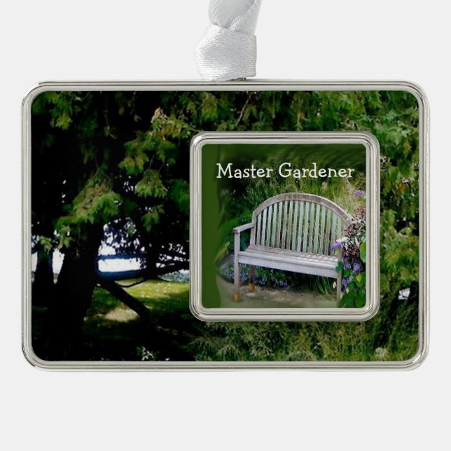Master Gardener in all of nature's greenery Christmas Ornament (Front)