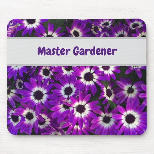 Master Gardener Purple Floral Photo Flowers Mouse Pad