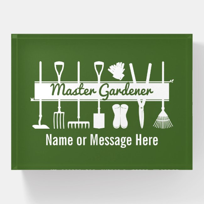 Master Gardener Simple Modern Forest Green Custom