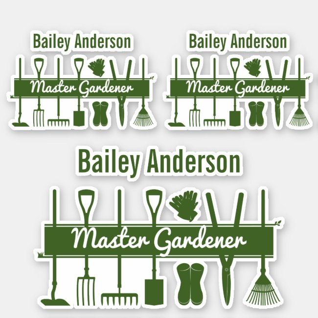 Master Gardener Simple Modern Forest Green Vinyl