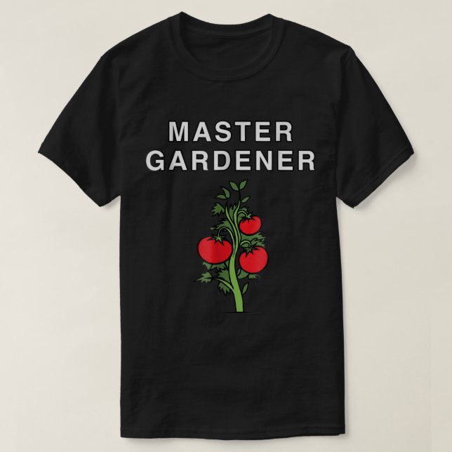 Master Gardener Tomato Plant Design T-Shirt (Design Front)