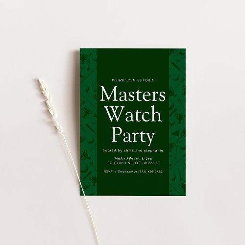 Master Golf Watch Party Invite