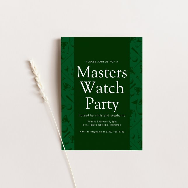 Master Golf Watch Party Invite (Creator Uploaded)