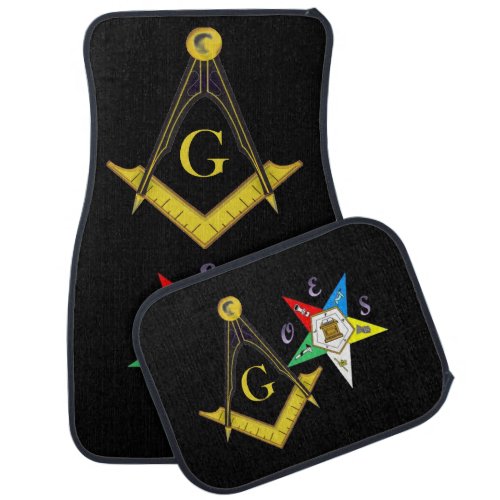 Master Mason And Eastern Star Car Floor Mat