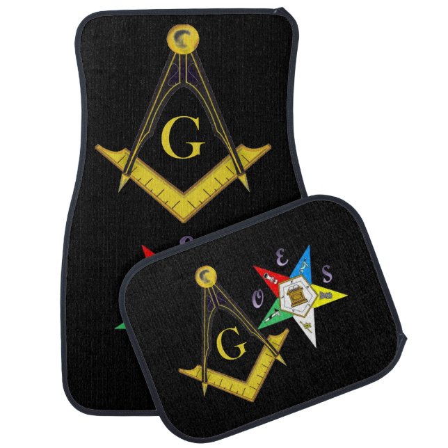 Master Mason And Eastern Star Car Floor Mat (Set)