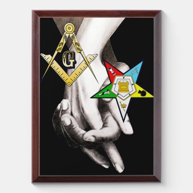 Master Mason/ Eastern Star  Award Plaque (Vertical)