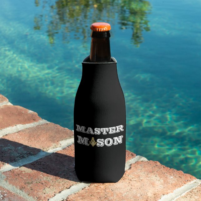 Master Mason Freemason Compass Masonic Masonry Bottle Cooler (In Situ Pool)