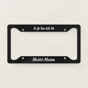 Master Mason License Plate Frame