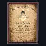 Master Mason of the year Award Plaque<br><div class="desc">Master Mason of the year Award Plaque</div>