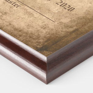 Master Mason of the year Award Plaque