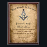 Master Mason of the year Award Plaque<br><div class="desc">Master Mason of the year Award Plaque</div>