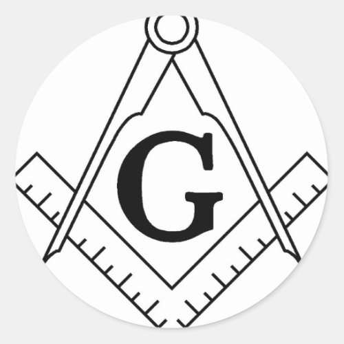 Master Mason Square and Compass Classic Round Sticker