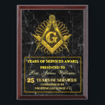 Master Mason Year Of Services Award Plaque<br><div class="desc">Master Mason Year Of Services Award Plaque</div>