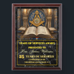 Master Mason Year Of Services Award Plaque<br><div class="desc">Master Mason Year Of Services Award Plaque</div>