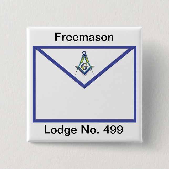 Master Masons Apron Pinback Button (Front)