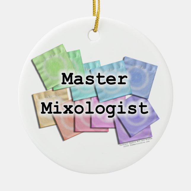 MASTER MIXOLOGIST Ornament for bartenders (Front)