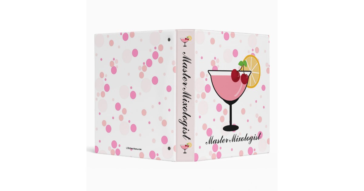 Master mixologist personalized recipe binder zazzle