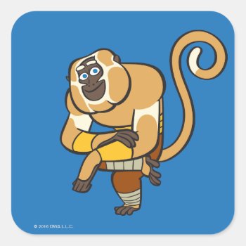 Master Monkey Square Sticker by kungfupanda at Zazzle