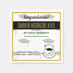 Master of Business Administration Graduation Party Napkins