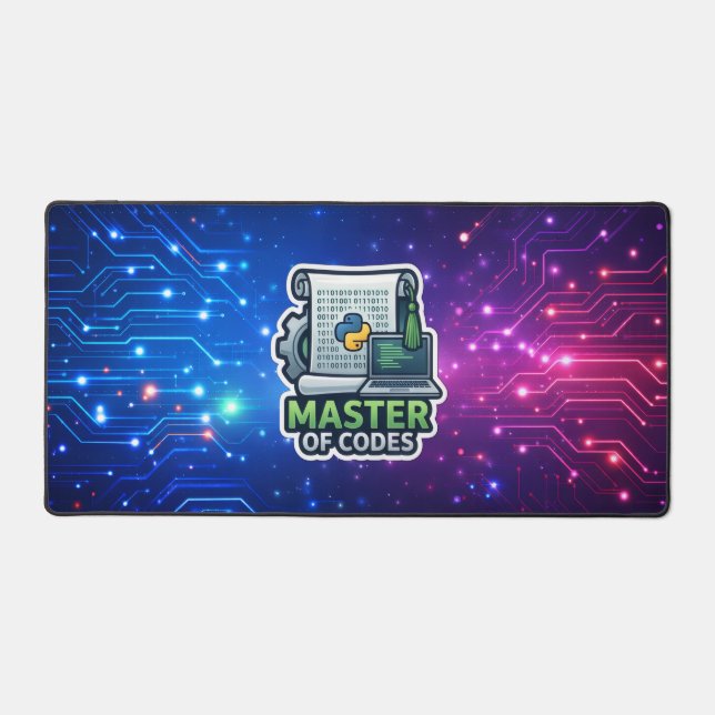 Master of Codes Developer Laptop Sleeve - Python Desk Mat (Front)