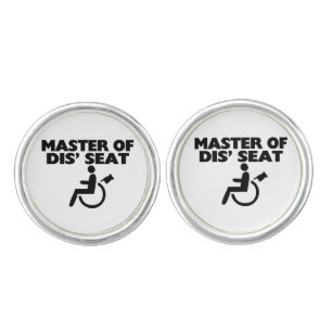 Master Of Dis' Seat Wheelchair Cufflinks